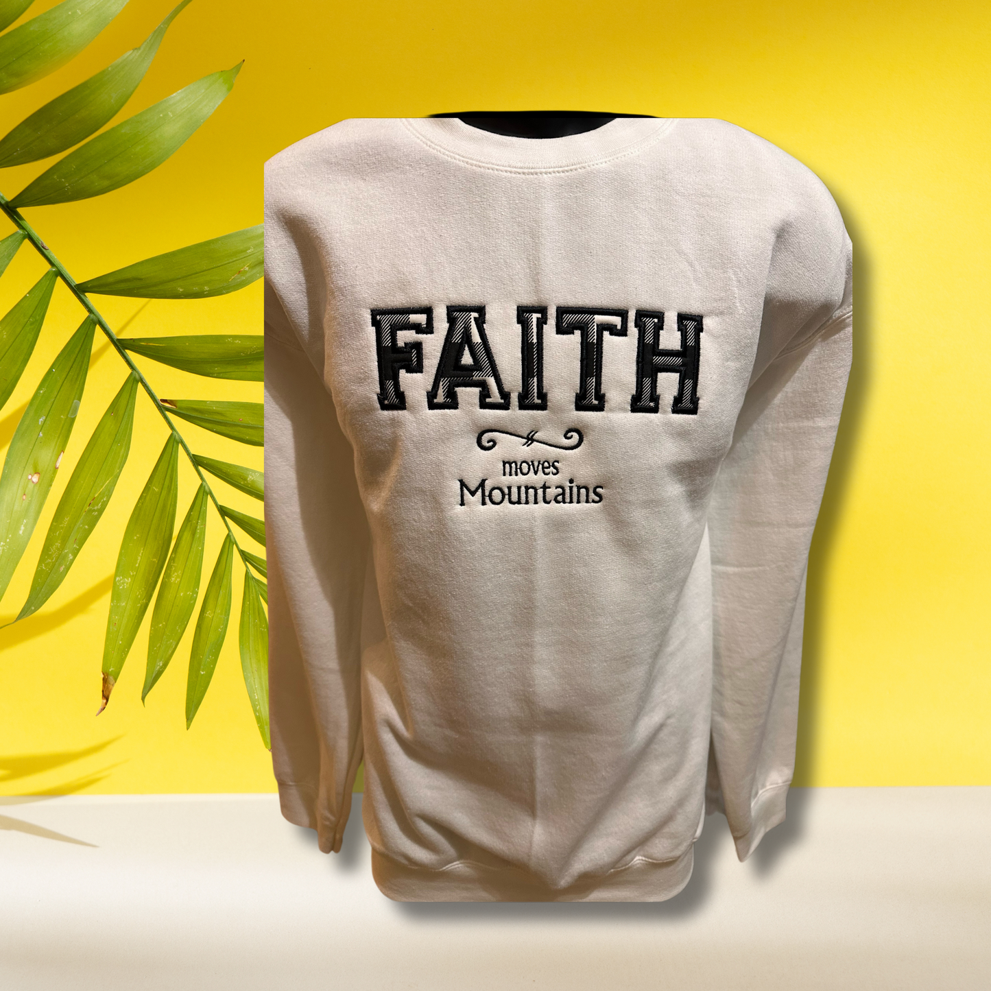 Embroidered FAITH Crewneck Sweatshirt